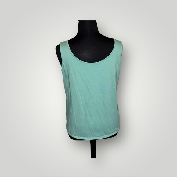 NIC+ZOE SHIRT TAIL PERFECT TANK Hazy Aqua Plus 1X - Picture 4 of 10